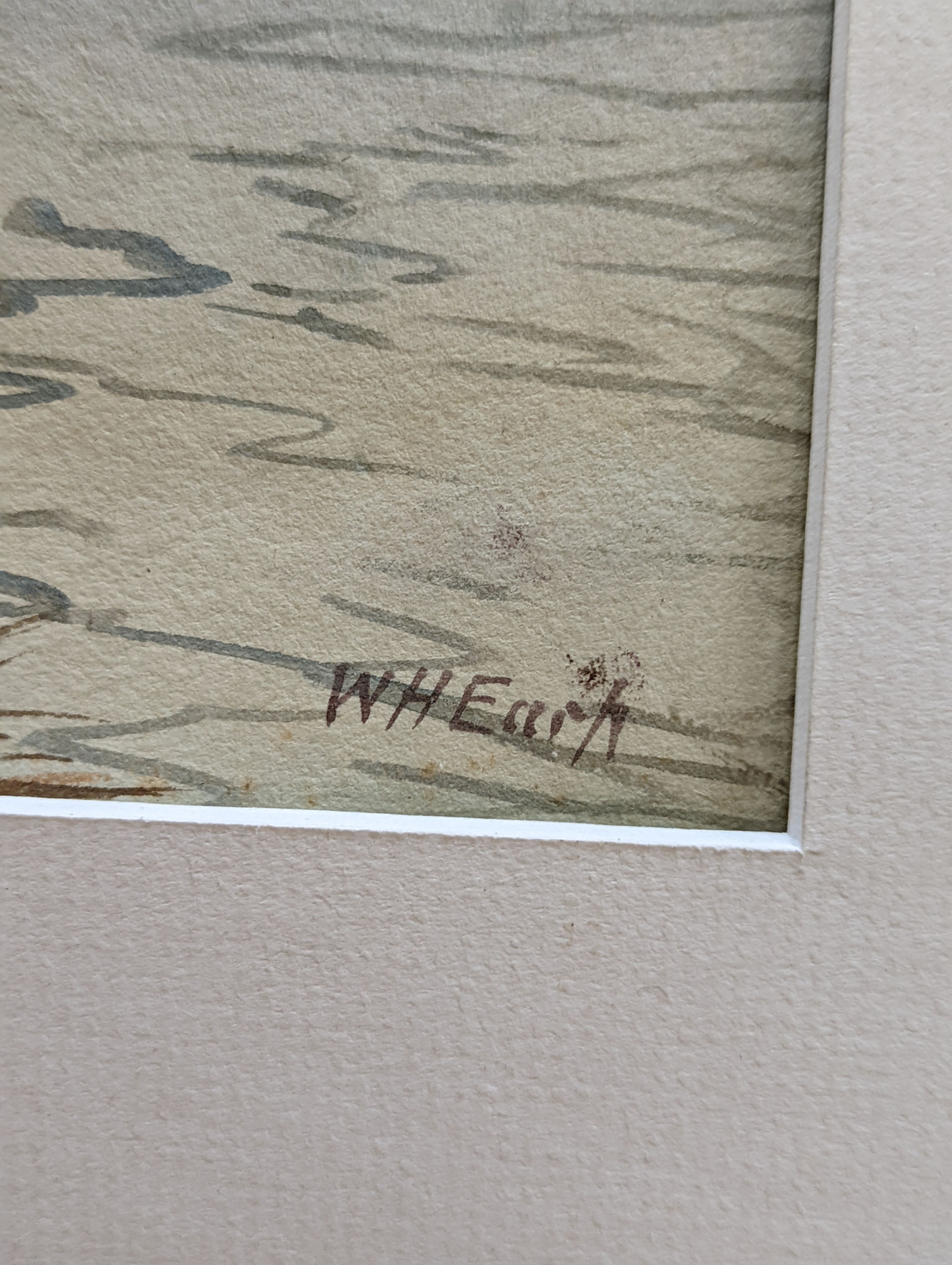 William Henry Earp (1831-1914), watercolour, Loch scene, signed, 55 x 38cm